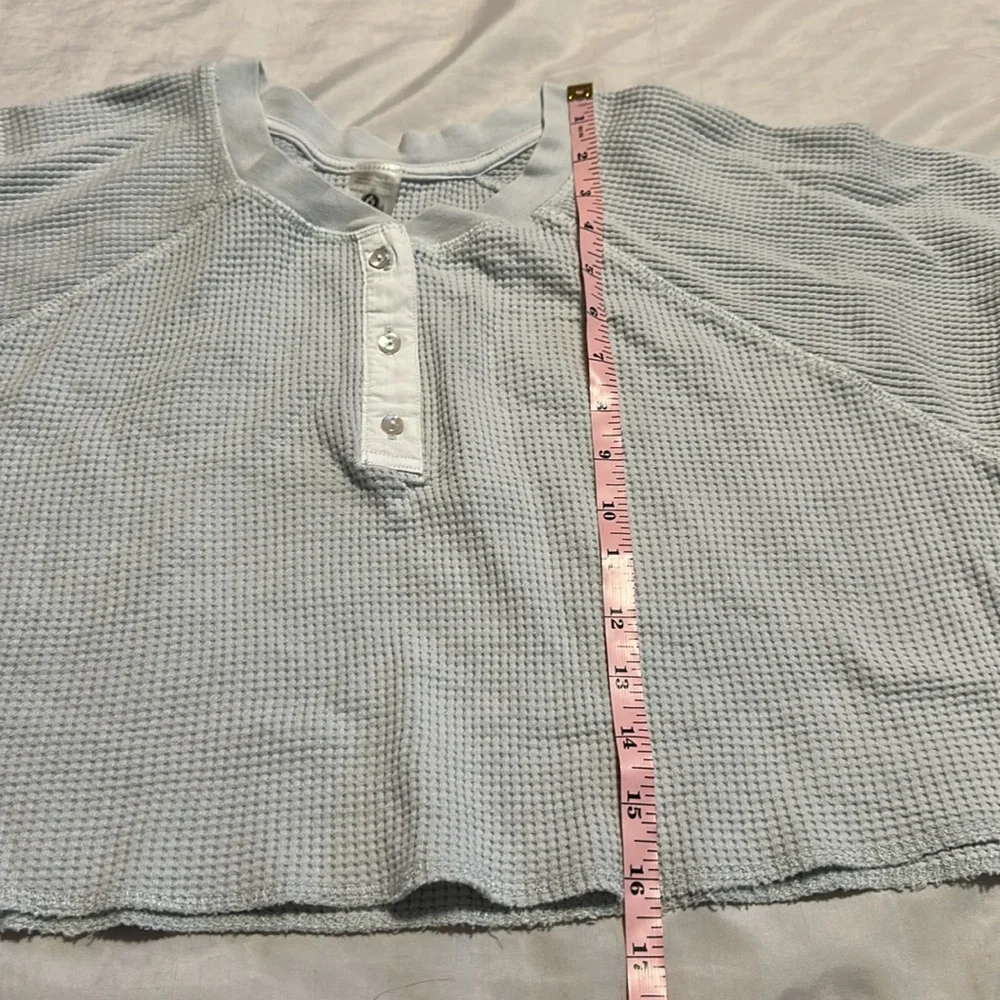 NWT Mono B Waffle Knit Oversized Crop Top Sz L - Picture 7 of 8